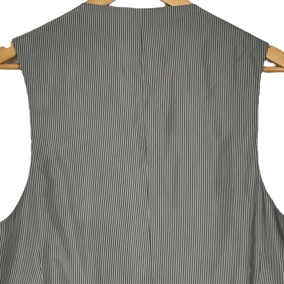 Men’s 100% Linen Beige Suit Vest with Pinstripe Back – Size M - Picture 6 of 9
